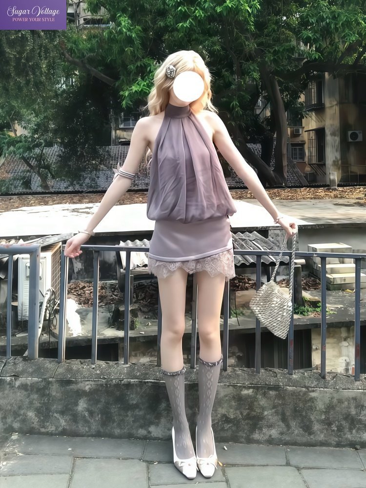 Słodki zestaw Lolita 2-częścio – Elastic Lace Trim recenzja i cena